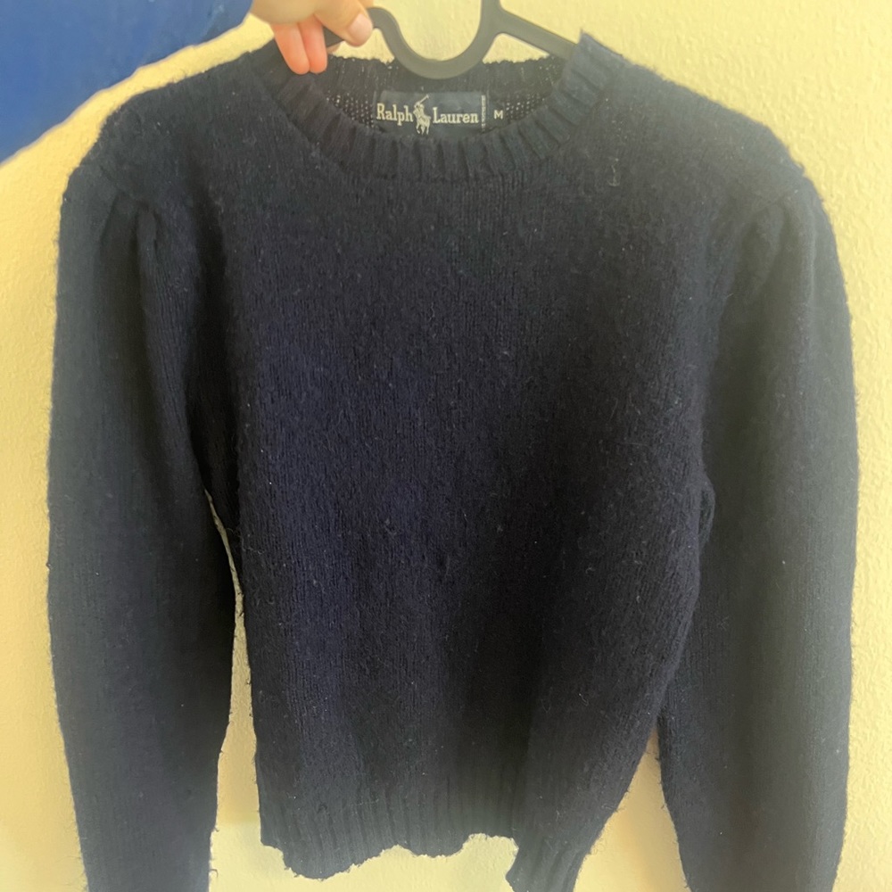 Vintage Ralph Lauren Navy Blue Sweater, classy & timeless item!!